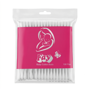Fay Baby Cotton Buds 100 Pcs Zip Bag