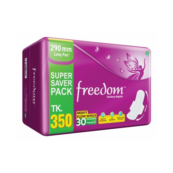 Freedom Heavy Flow Sanitary Napkin 30 Pads